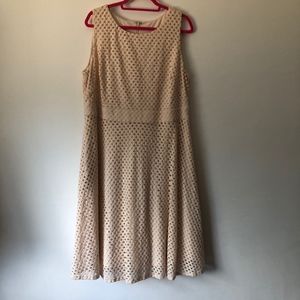 Peach Fit and Flare Dress